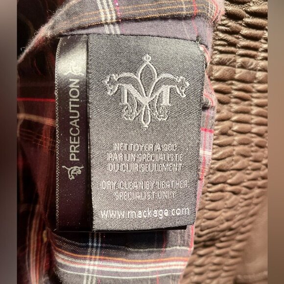 Mackage Aritzia Sophia lamb skin leather cropped motorcycle lng sleeve jacket XS - Picture 4 of 5